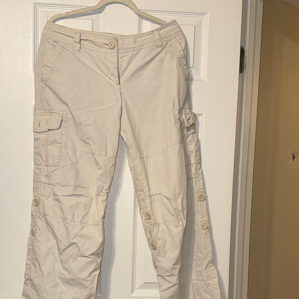 LOFT Light Beige Cotton Pants
